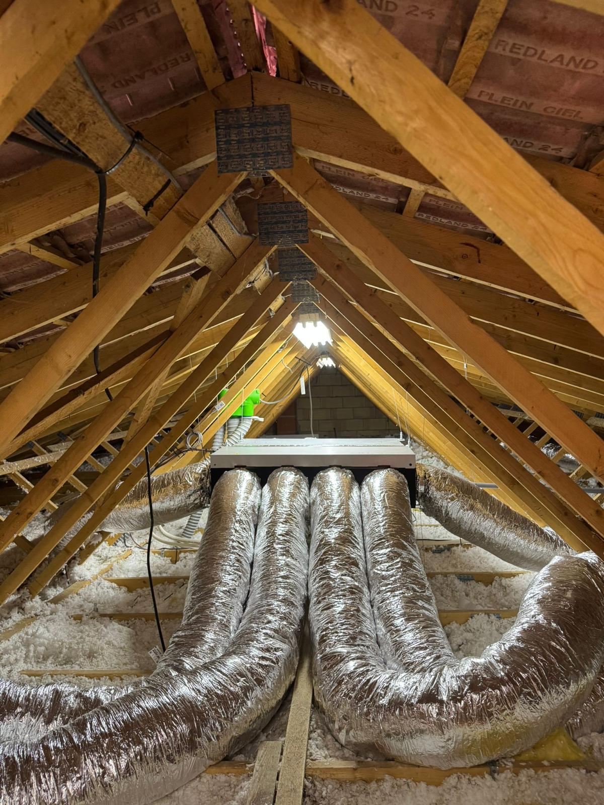 Installation de pompe à chaleur air-air gainable