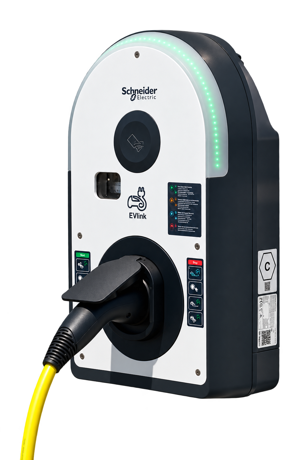 Borne Schneider Electric EVlink, visuel détouré du matériel installé