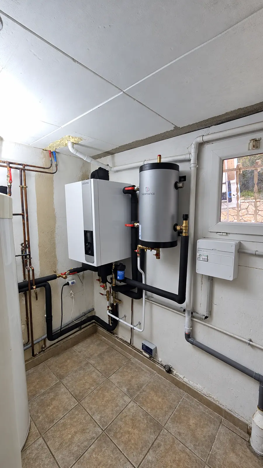Installation hydraulique de chauffage dans un local technique